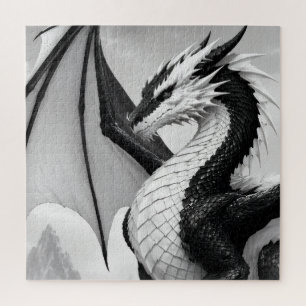 Puzzle Dragón blanco y negro