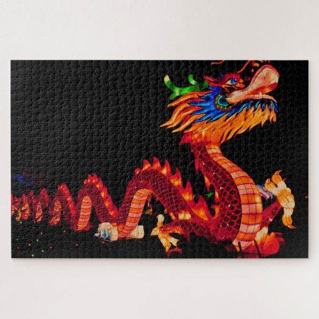 Puzzle Dragón chino de desfile brillante (Horizontal)