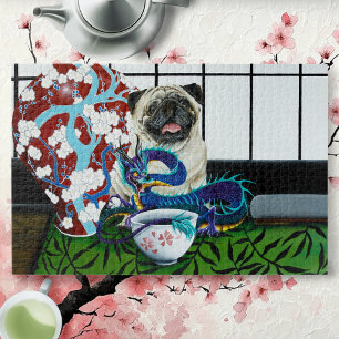 Puzzle Dragón chino de perro de pug