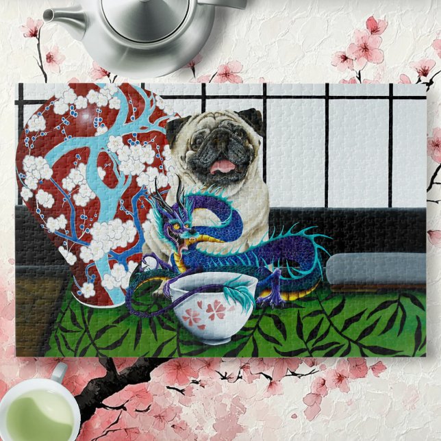 Puzzle Dragón chino de perro de pug (Subido por el creador)