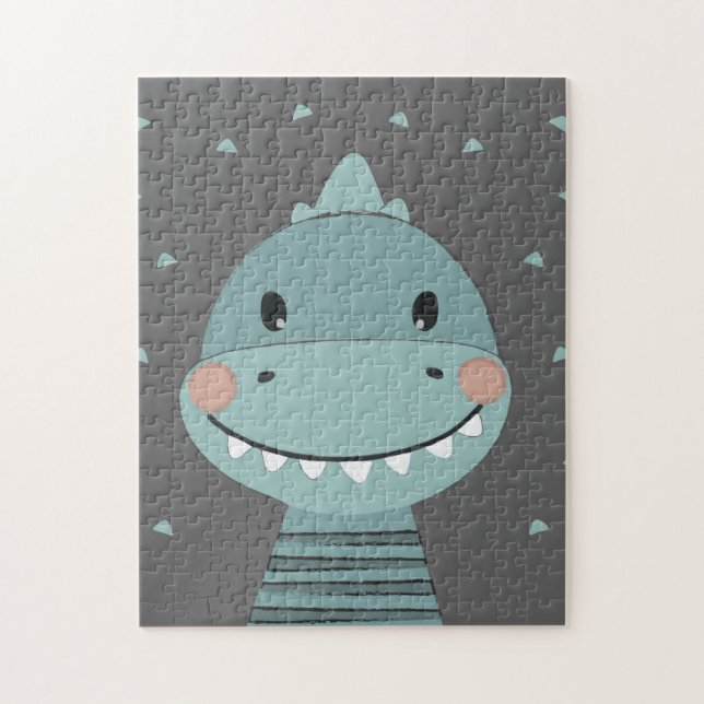 Puzzle Dragon Cute Personalizado Niños Bebé (Vertical)