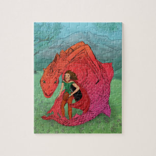 Puzzle Dragón de bebé rojo