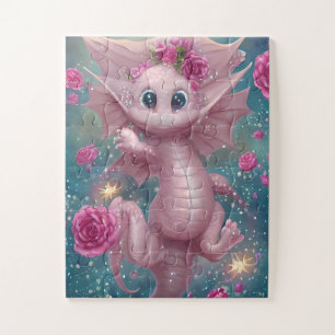 Puzzle Dragón de bebé rosado