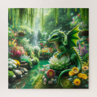 Puzzle Dragón de jardín encantado