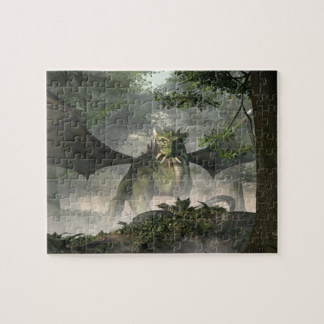 Puzzle Dragón forestal (Horizontal)