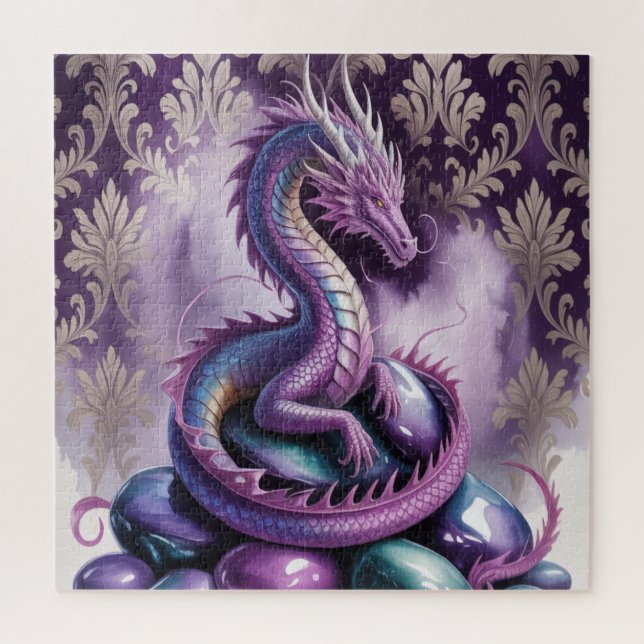 Puzzle Dragón Gótico Místico Púrpura (Vertical)