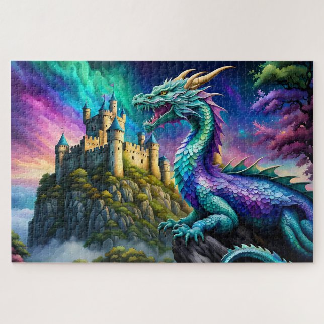 Puzzle Dragón Irisado Medieval (Horizontal)