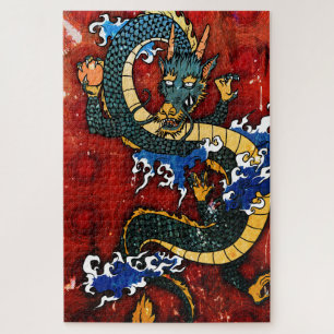 Puzzle Dragón japonés - Buena fortuna