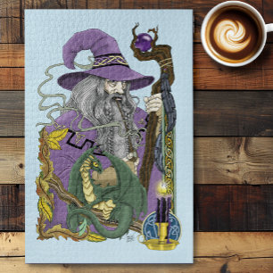 Puzzle Dragón Mago Celta Fantasía Púrpura