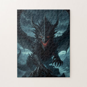 Puzzle Dragón oscuro medieval