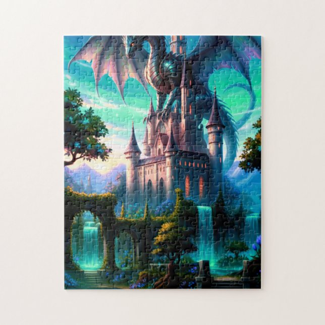 Puzzle Dragón protegiendo Castillo (Vertical)