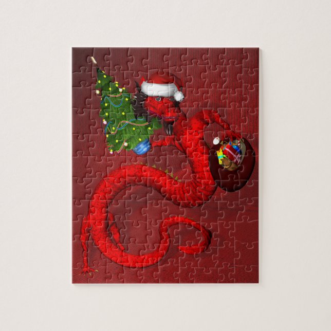 Puzzle Dragón rojo 8x10 (Vertical)