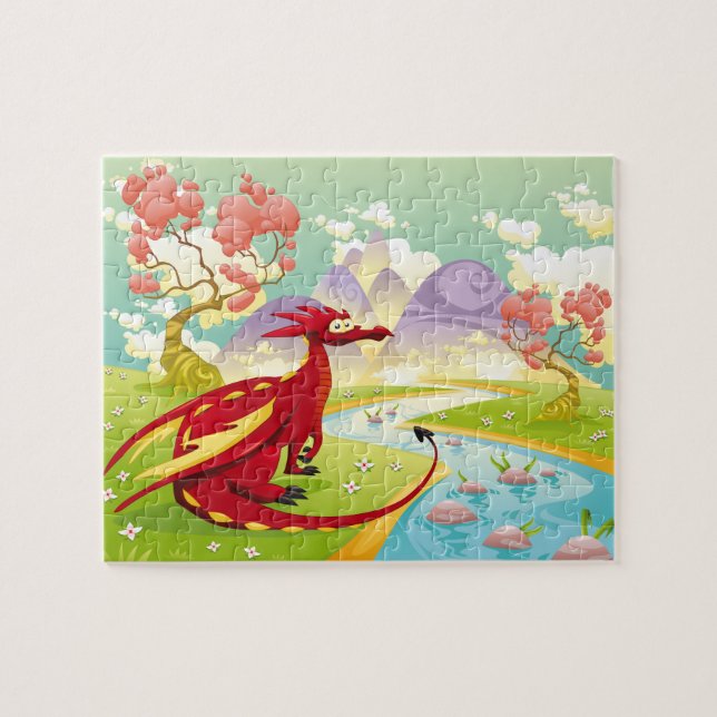 Puzzle Dragón rojo Dreamscape 8x10 (Horizontal)