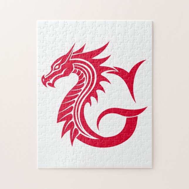 Puzzle Dragon Styled Letter G, Dragon Alphabet, Monogram (Vertical)