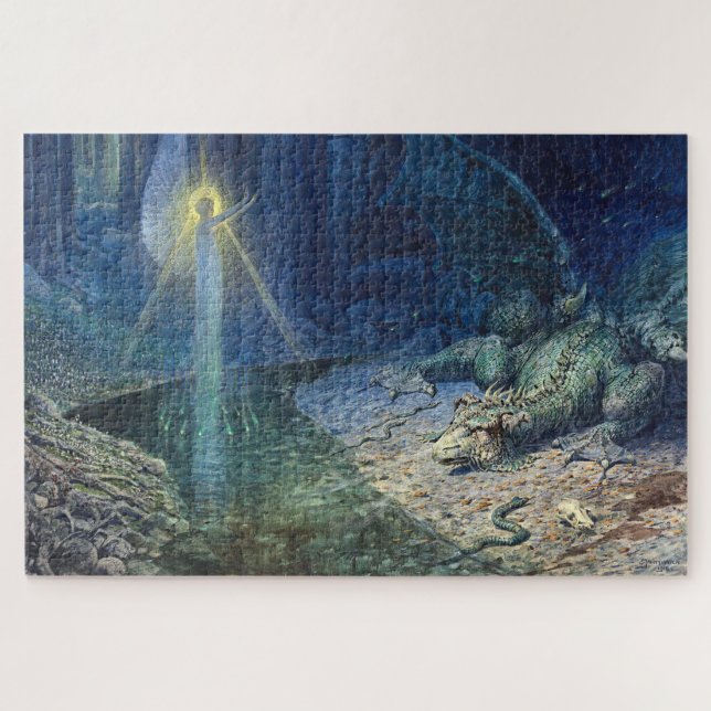 Puzzle Dragón y arte de fantasía ventilado (Horizontal)