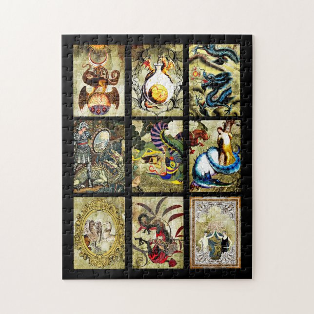 Puzzle Dragones Maiden Caballeros Fantasy cuento de hadas (Vertical)
