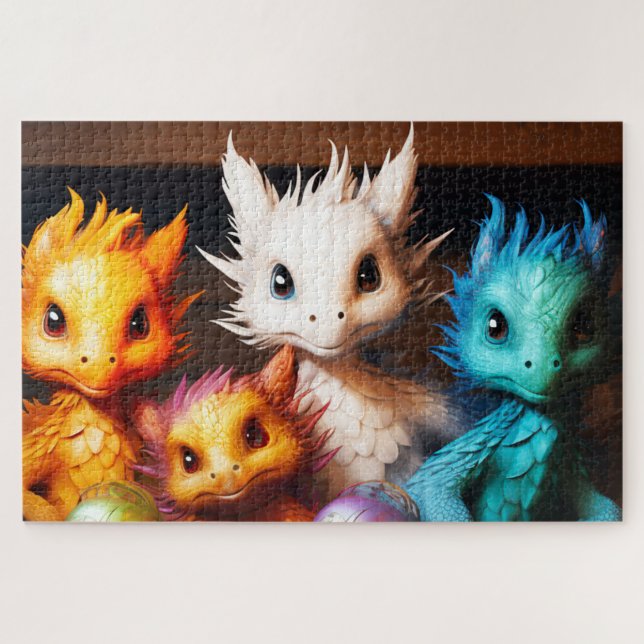 Puzzle Dragones para bebés (Horizontal)