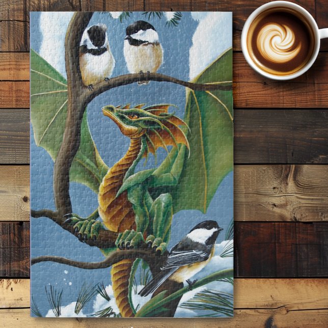Puzzle Dragones verdes en invierno (Subido por el creador)