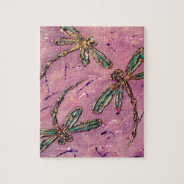 Puzzle Dragonflies Pink Fizz