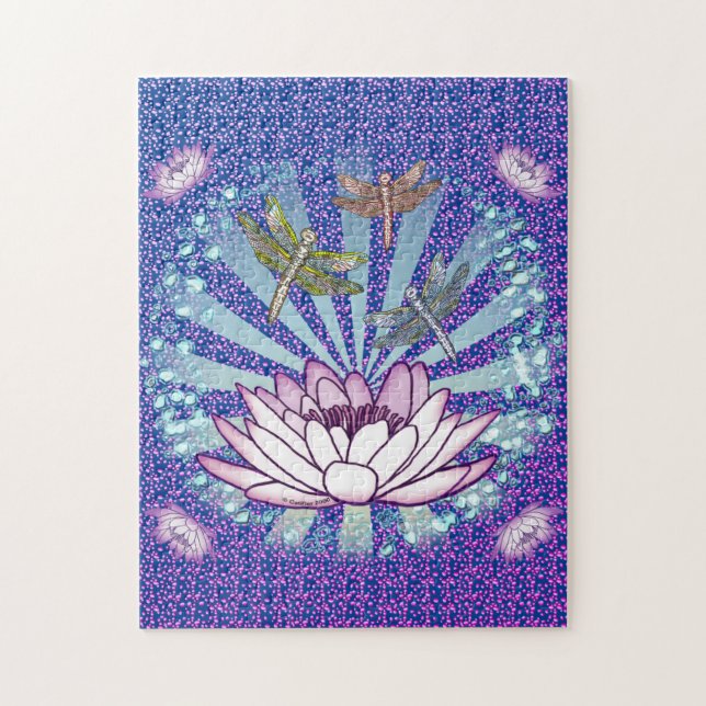 Puzzle Dragonfly Lotus (Vertical)