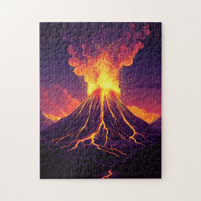 Puzzle Dramática erupción volcánica (Vertical)