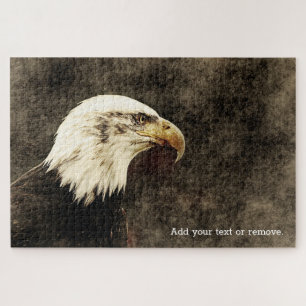 Puzzle Dramática foto de águila calva americana,