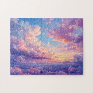 Puzzle Dramático cielo de nubes Pastel coloridas