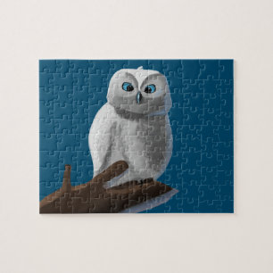 Puzzle Drawing an owl sitting on a branch