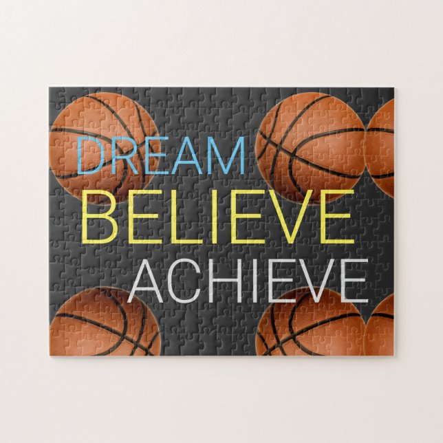 Puzzle Dream Believe Achieve Basketball (Horizontal)