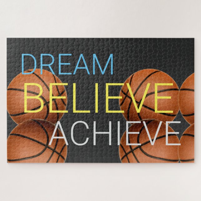 Puzzle Dream Believe Achieve Basketball (Horizontal)