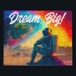 Puzzle Dream Big<br><div class="desc">Este rompecabezas tiene un astronauta y dice "Sueña grande".</div>