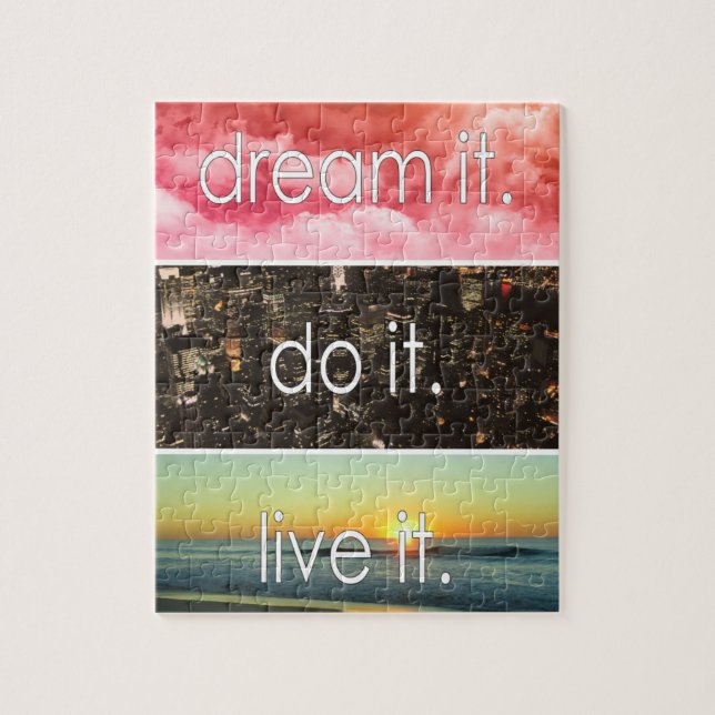 Puzzle Dream It Do It Live It Motivational Cita (Vertical)