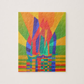 Puzzle Dreamboat Una Basura Cubista En Los Colores Primar