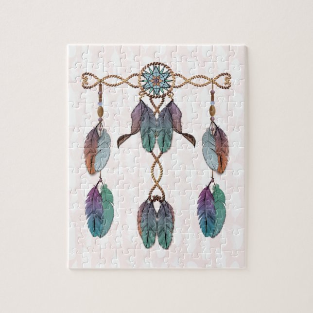 Puzzle Dreamcatcher y plumas (Vertical)