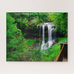 Puzzle Dry Falls North Carolina. Saludos de Navidad