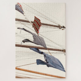 Puzzle Drying clothes, village