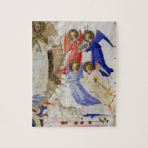 Puzzle ds 558 f.67v St Dominic con cuatro ángeles