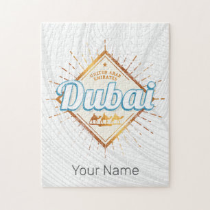Puzzle Dubai Emiratos Árabes Unidos: Vintage Souvenir de