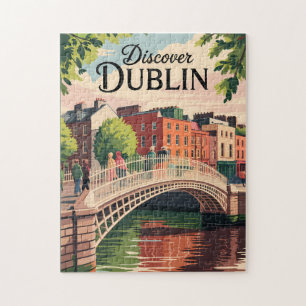 Puzzle Dublín Irlanda Ilustracion Viajes de arte