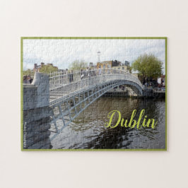 Puzzle Dublín (puente del medio penique) con el texto