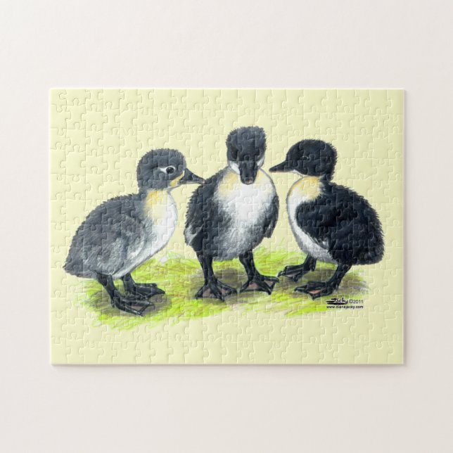 Puzzle Ducklings suecos azules (Horizontal)