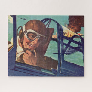 Puzzle duelo de los años 40 WWII en el aire