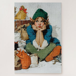 Puzzle Duende Caprichoso Entre Bolsas de Regalos