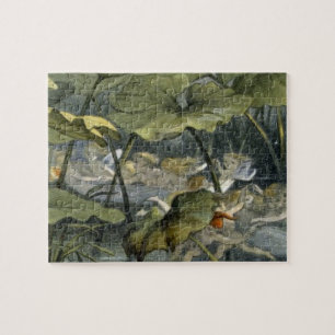Puzzle Duendes de madera en el juego, ilustracion de 'en