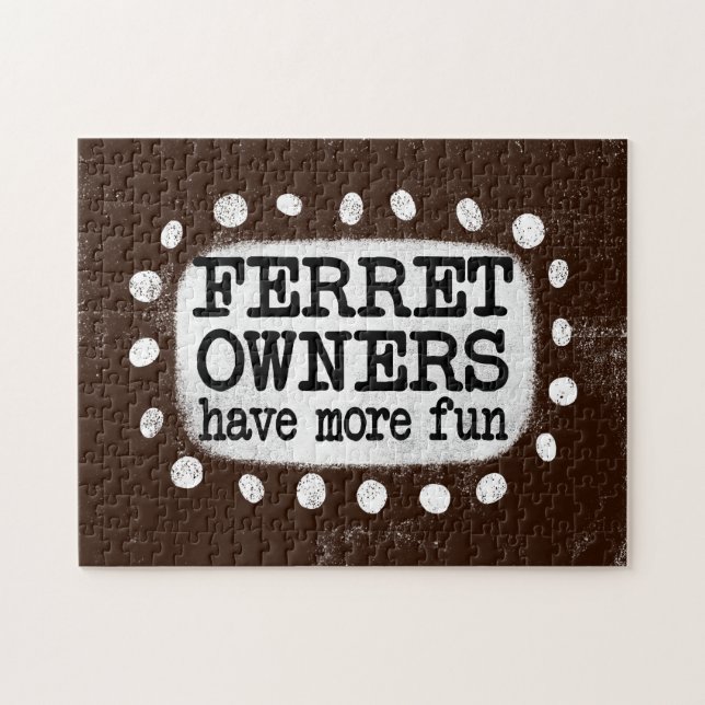 Puzzle Dueños de ferret se divierten más con el rompecabe (Horizontal)