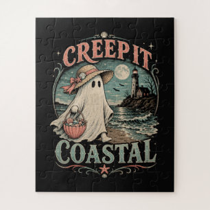Puzzle Dulce Fantasma de Playa Espeluznante Halloween Cos
