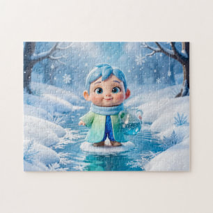 Puzzle Dulce personaje del zodiaco Acuario en 3D