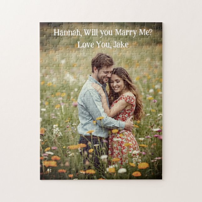 Puzzle Dulce Propuesta Romántica | Foto Personalizada (Vertical)