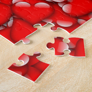 Puzzle Dulce Romántico Valentine Love Hearts Red