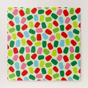 Puzzle Dulces Coloridos Cítricos Verdes Desafiantes Navid